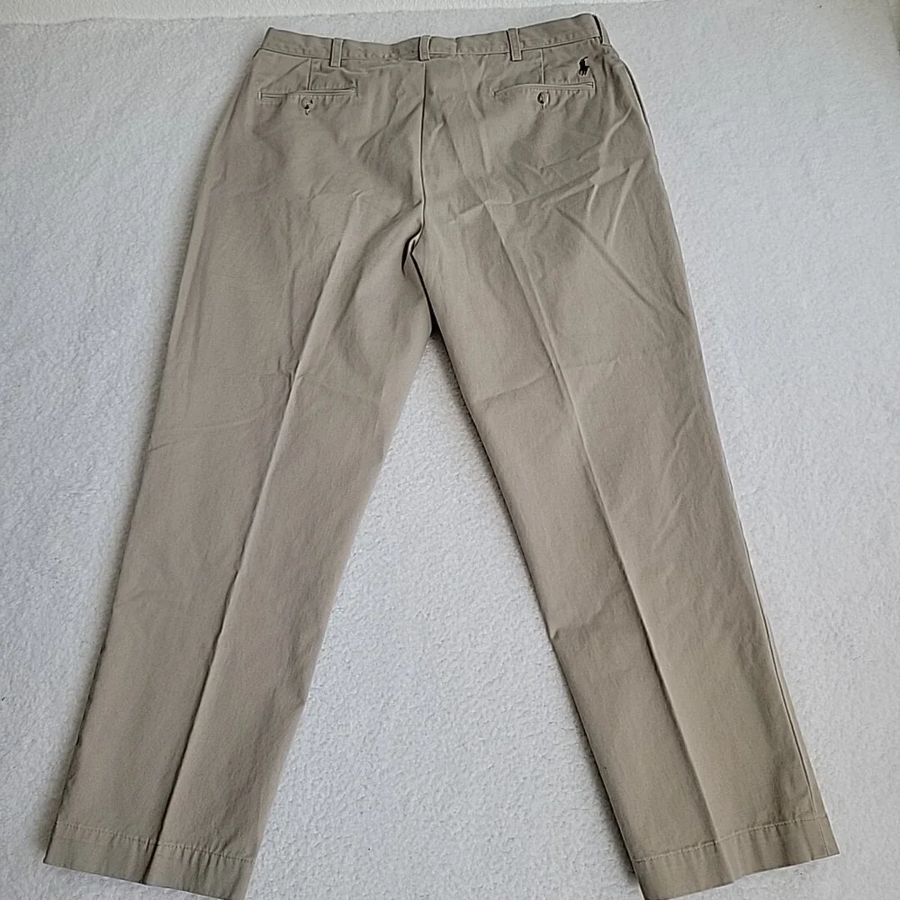 Polo‎ Ralph Lauren Ethan Pants Vintage Men's 38x32 Beige Khaki Pleated